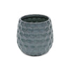 Cheungs Home Decor - Blue Hexagon Patterned Ceramic Planter: Medium