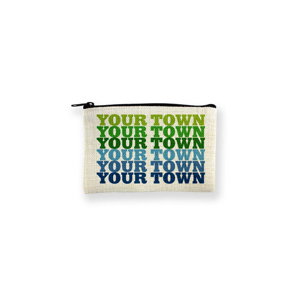 Rock Scissor Paper - Personalized City Small Zip Pouch - Supergraphics Name Drop: Cool (02)