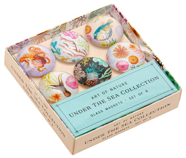 Insight Editions - Art of Nature: Under the Sea Glass Magnet Set (Set of 6)
