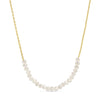 Splendid Iris - Delicate Crystal Accented Necklace: Aqua