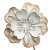 Foreside Home & Garden - Abeline Set of 3 Antique White Metal Floral Stems