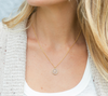 Splendid Iris - Tiny Cross Pendant Necklace: Black