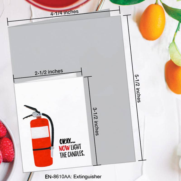 Printed Canvas - Extinguisher, Greeting Card (8610AA): A2 Card