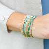 Splendid Iris - Set/12 miyuki delica stretch bracelets: Soft Colors