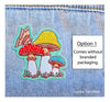 Lucky Sardine - Mushroom Moth, Shrooms & Butterfly Embroidered Iron-On Patch: Yes (Include Retail Packaging)