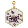 ZAD - Cottage Floral Purple Dried Flower Earrings