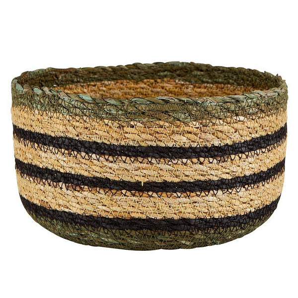 Santa Barbara Design Studio by Creative Brands - Seagrass Basket - Moss + Natural + Black