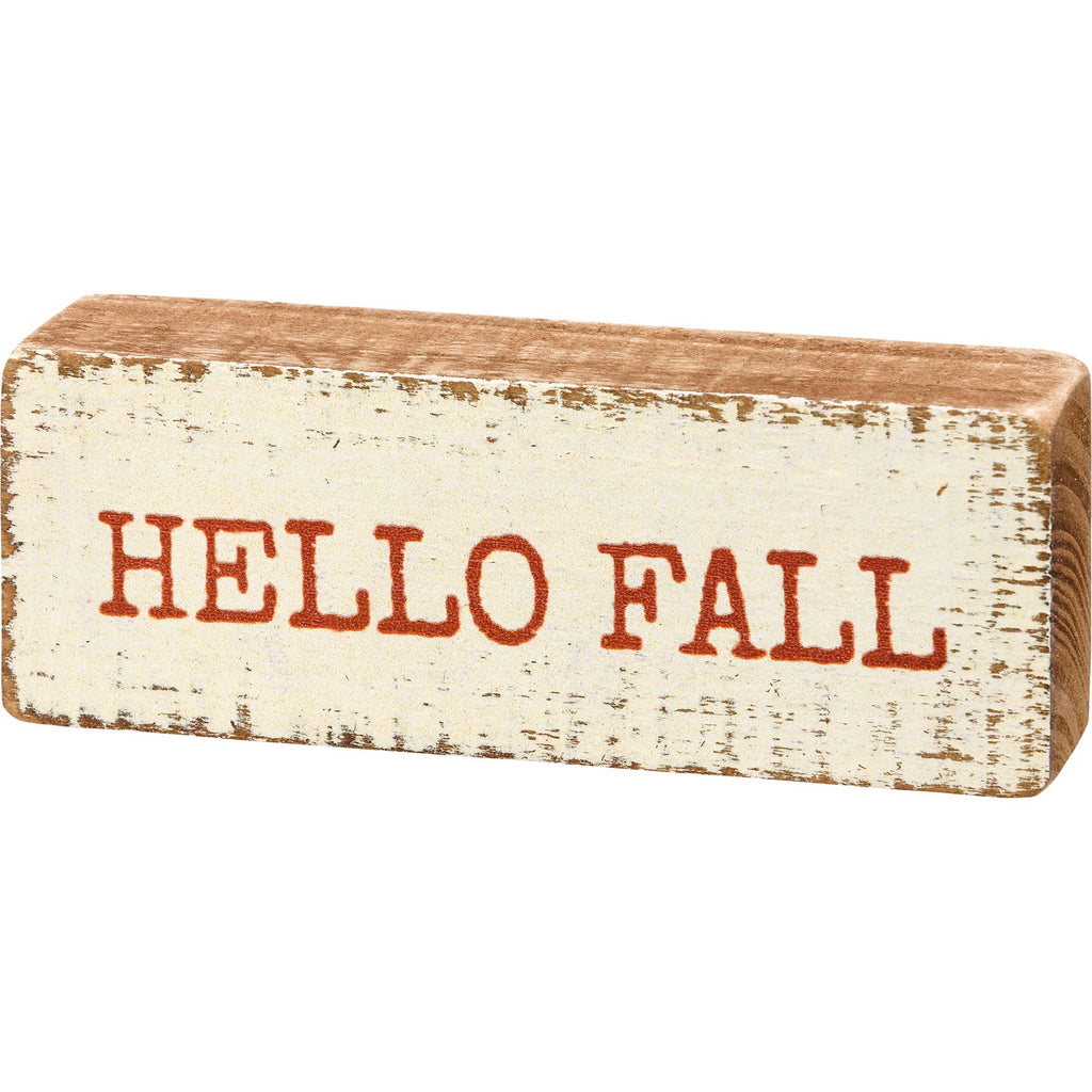Primitives by Kathy - Hello Fall Block Sign