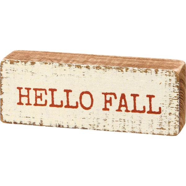 Primitives by Kathy - Hello Fall Block Sign