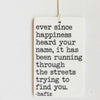 mb art studios - Ceramic screen printed quote wall tag