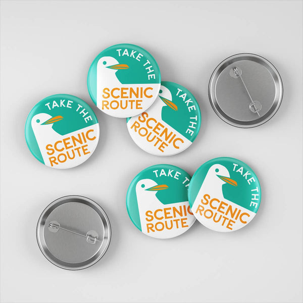 Poppy & Quail - Scenic Seagull Button