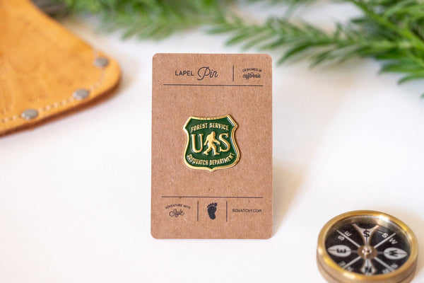 Squatchy - Enamel Lapel Pin, US Forest Service, Sasquatch Department