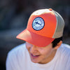 Squatchy - Respect the Locals Hat - Perfect Snapback Design: Orange