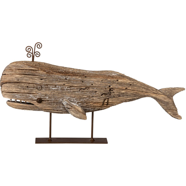 Primitives by Kathy - Large Wooden Whale Sitter
