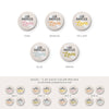 Onderkast Studio - Custom City Love Pinback Button: Mix 1 / Yes / Loose