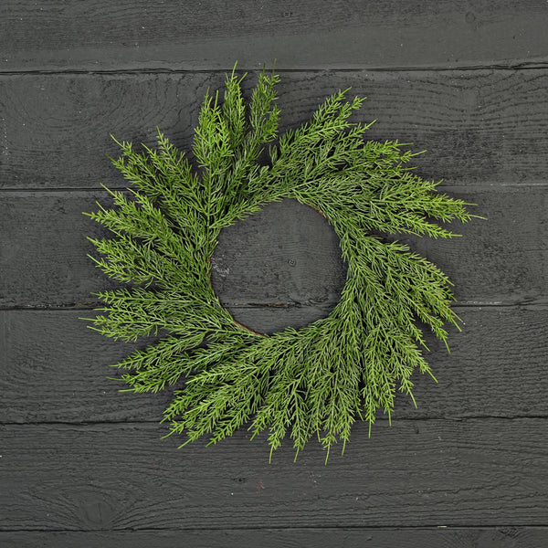 Impressive Enterprises, Inc. - 510062- 17in(6.5)Wreath-Soft Touch Evergreen Cedar Pine