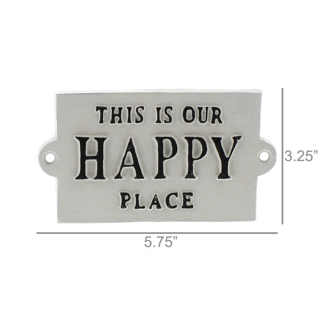 HomArt - Cast Iron Sign - Happy Place - Happy Place