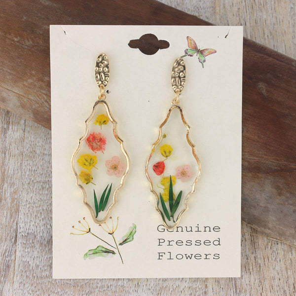 ZAD - Cottage Floral Multi Dried Flower Post Earrings