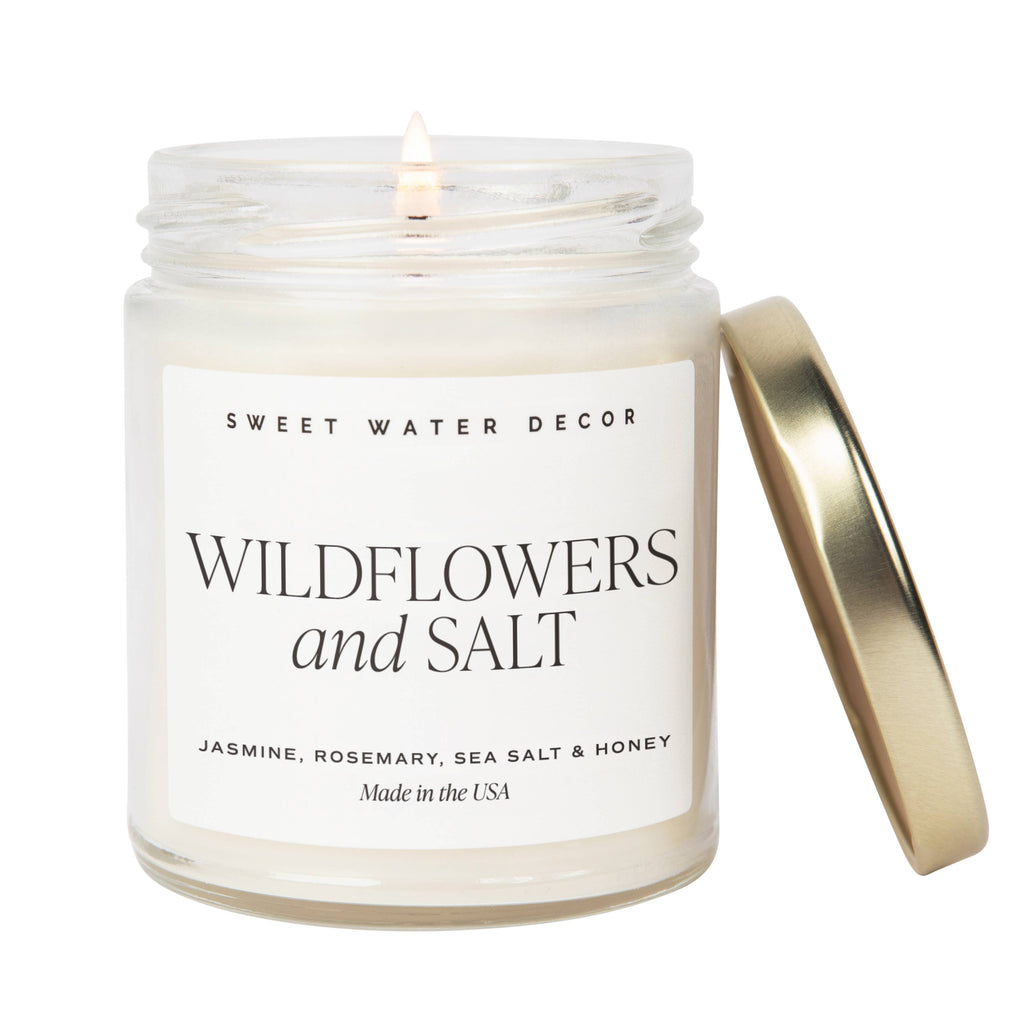 Sweet Water Decor - Wildflowers and Salt 9 oz Soy Candle - Home Decor & Gifts
