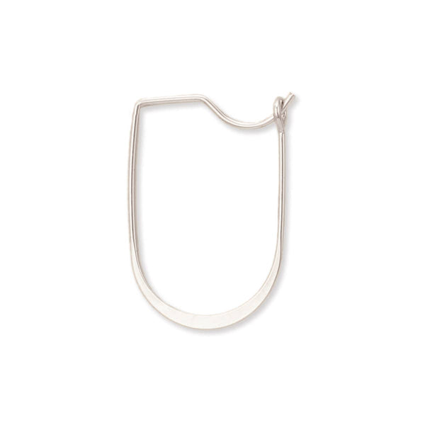 ZAD - All You Silver U Wire Hoop Earrings