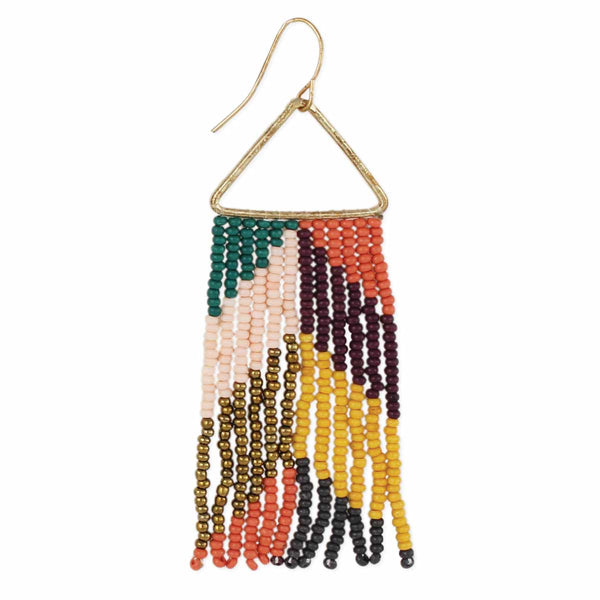 ZAD - Retro Bliss Beaded Fringe Earrings