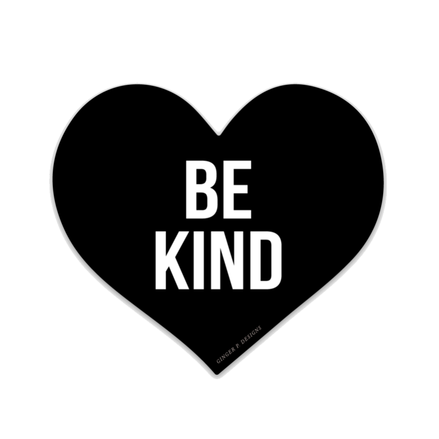 Ginger P. Designs - Be Kind Heart Vinyl Sticker