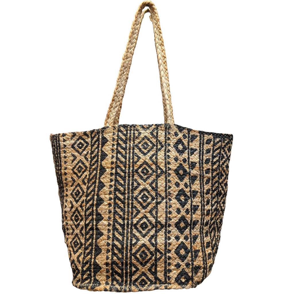 Chloe & Lex - JUKE TOTE BLACK BLOCK PRINT