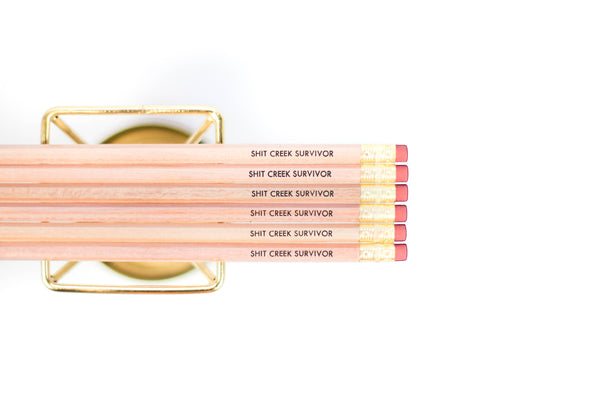 Tiramisu Paperie - Shit Creek Survivor Pencils