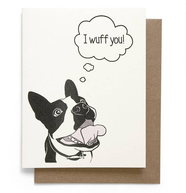 Smarty Pants Paper - I Wuff You Greeting Card