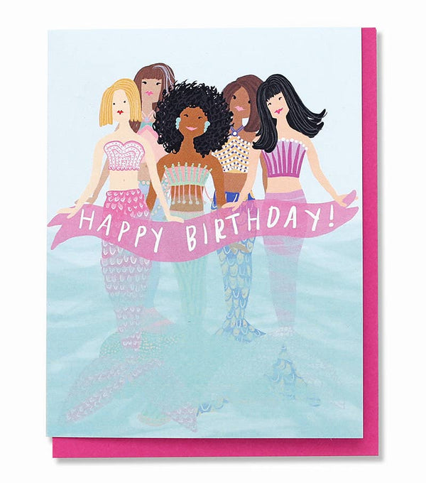 Thimblepress - Mermaids Birthday Card