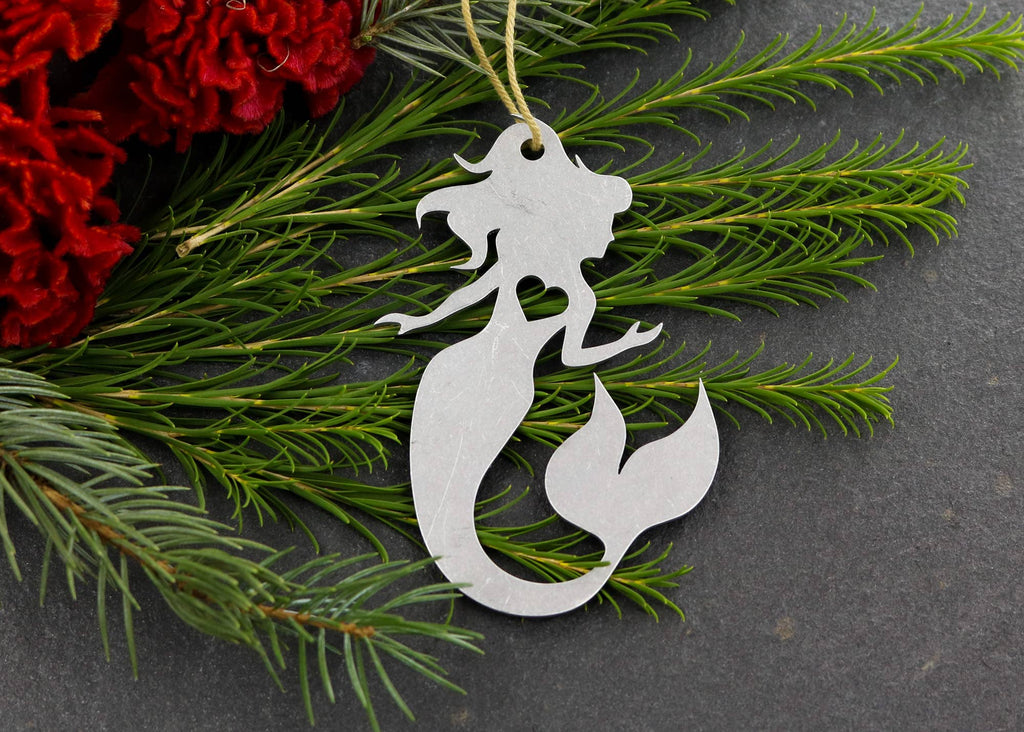 Iron Maid Art - Mermaid Beach Metal Holiday Gift Christmas Ornament
