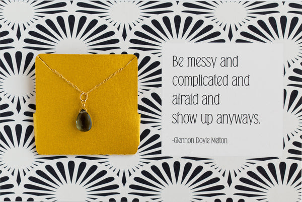 Ruthie and Olive | 3 meals donated for every necklace - Be Messy And Complicated - Gemstone Necklace