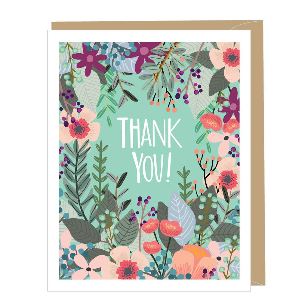 Apartment 2 Cards - Floral Thank You Card (single or boxed)