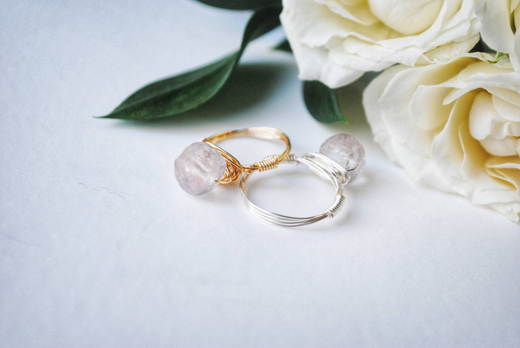 Seaflowerjewelry - Amethyst Box Ring Sterling Silver