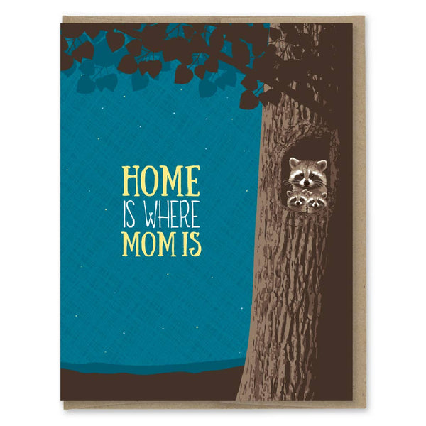 Modern Printed Matter - Home Mom Raccoon Card