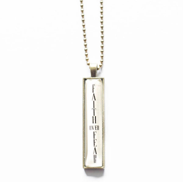The Vintage Sparrow - Faith Over Fear Pendant
