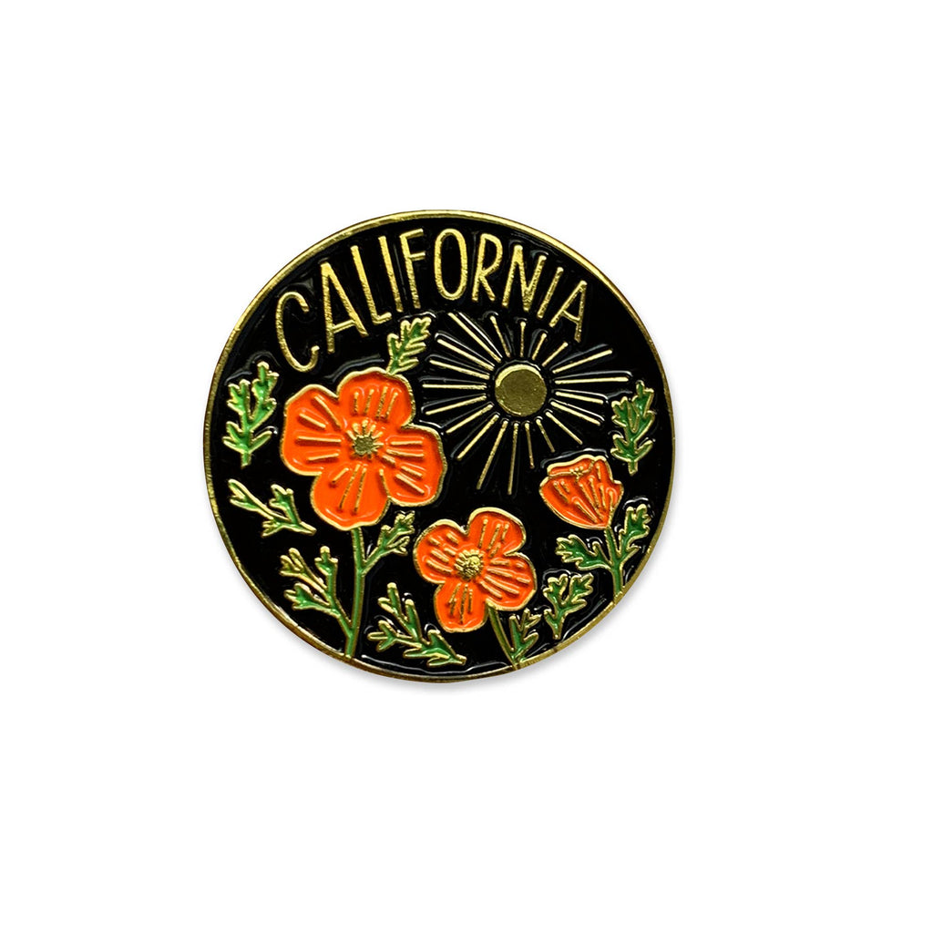 Paper Parasol Press - California Poppy Sun Enamel Pin