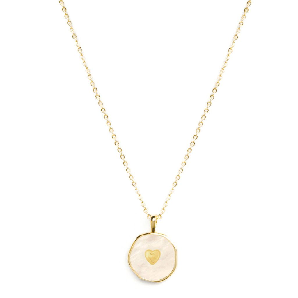 Splendid Iris - Shell with Heart Pendant Necklace