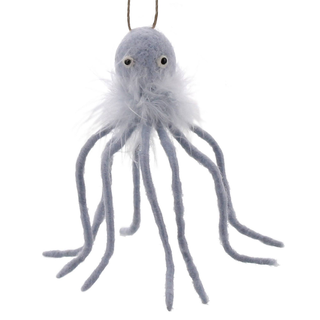 HomArt - Octopus Ornament, Felt - Blue - Blue