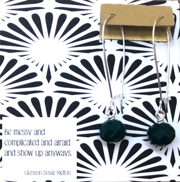 Ruthie and Olive | 3 meals donated for every necklace - Be Messy And Complicated And Afraid - Blue Crystals