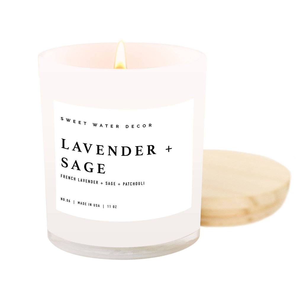 Sweet Water Decor - Lavender and Sage 11 oz Soy Candle - Home Decor & Gifts