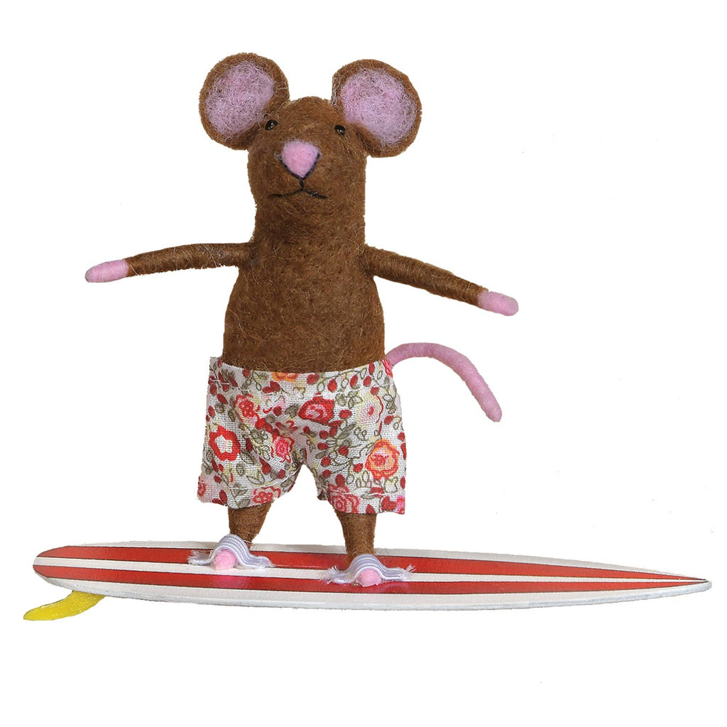HomArt - Felt Surfer Mouse Ornament