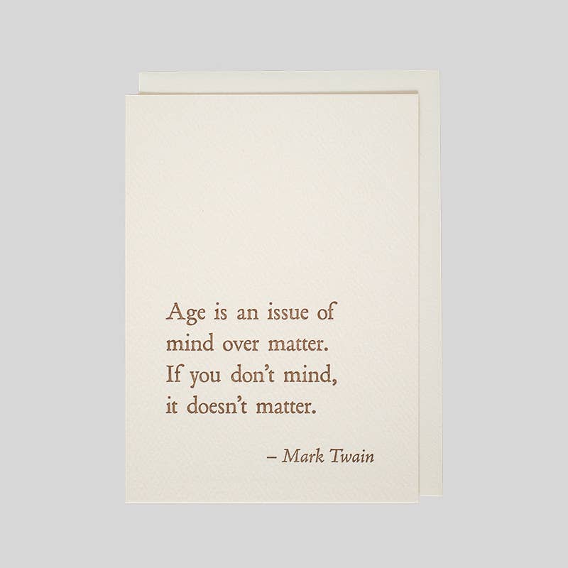 folio press & paperie - Mark Twain - Age
