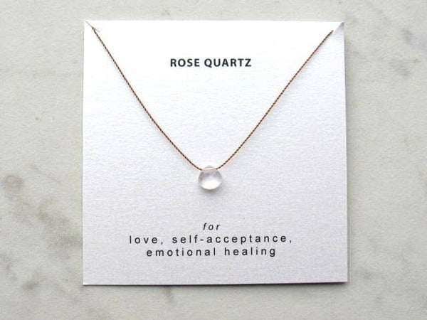 Soulsilk - Rose Quartz Necklace Card