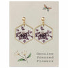 ZAD - Cottage Floral Purple Dried Flower Earrings