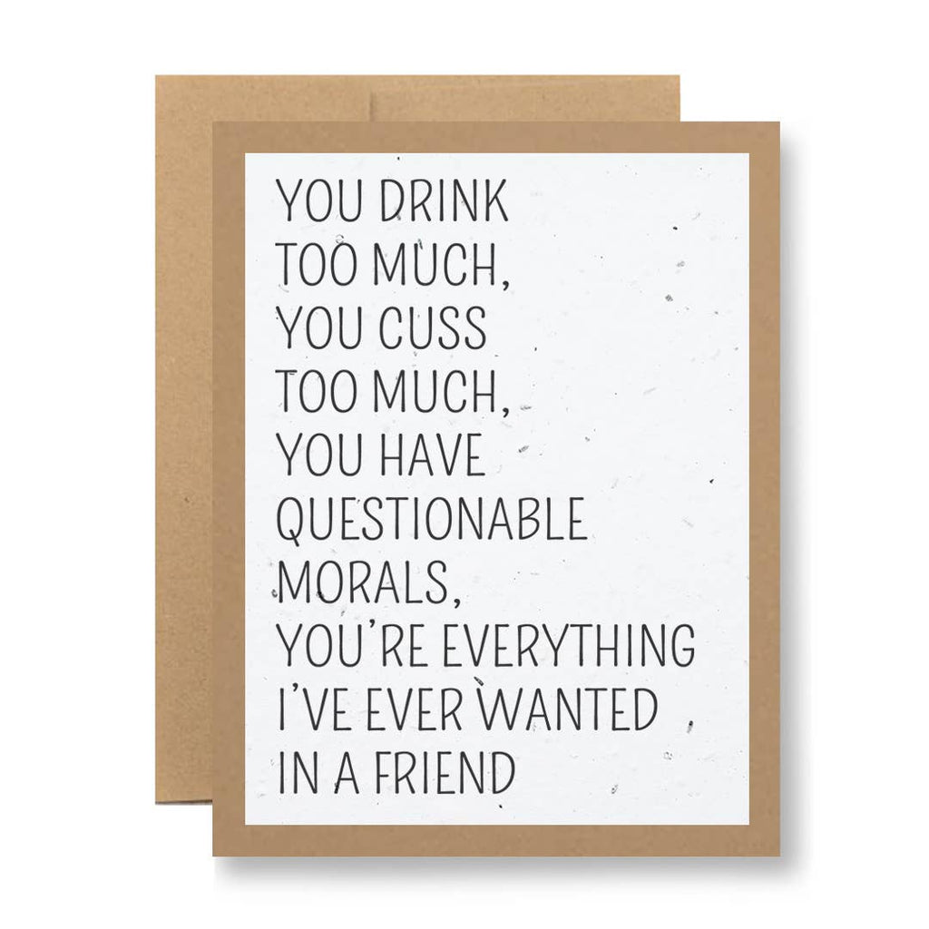 Seedy Cards - Eco Kraft or White Seed Paper - ...questionable morals...