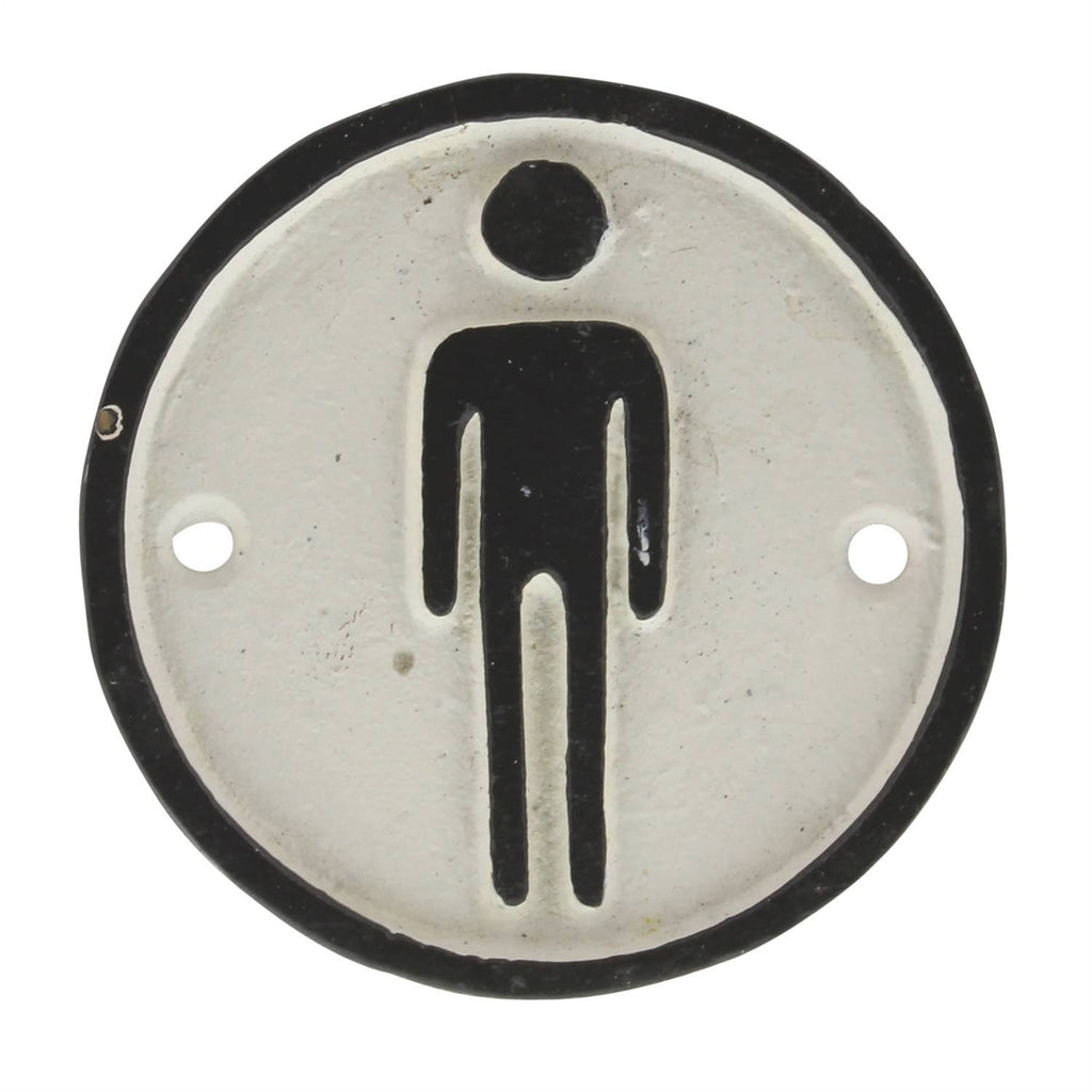 HomArt - Cast Iron Sign - Man - White with Black