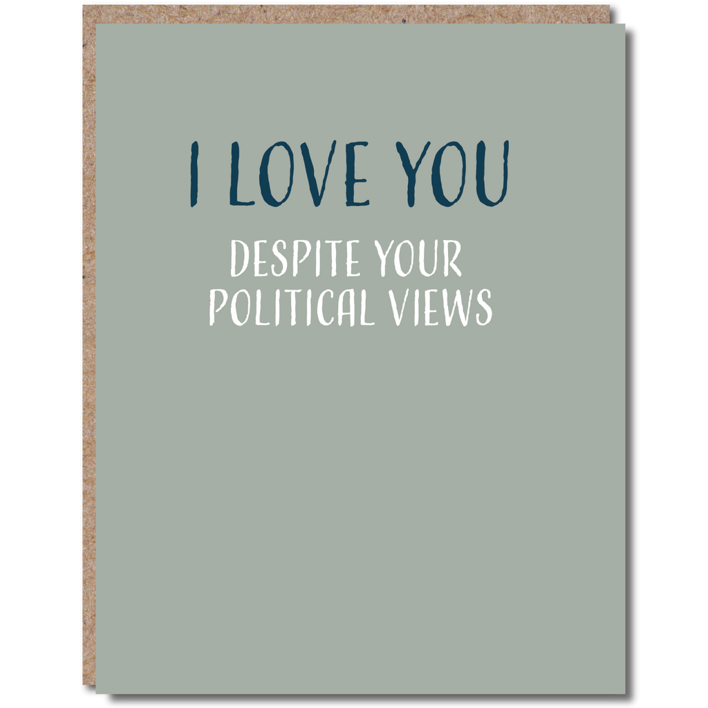 Modern Wit - I Love You Card Funny - Political Card - LV003