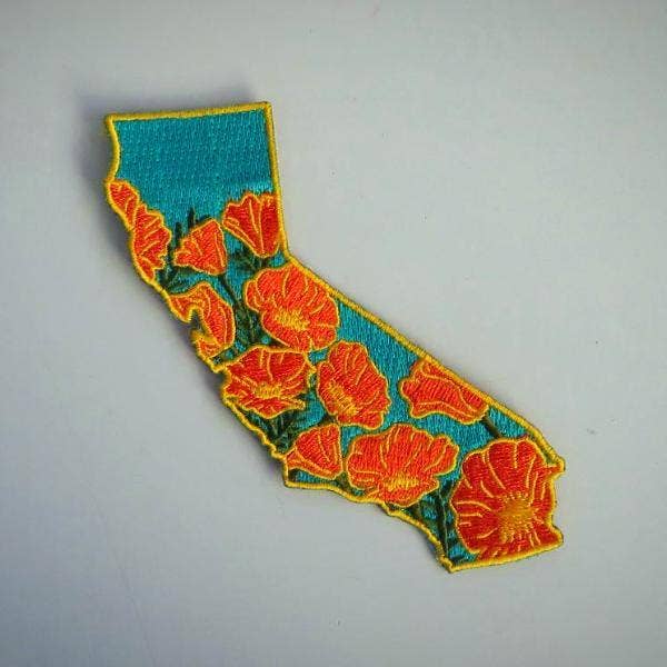 Lil Boat Boutique - California Poppy Patch - State Flower Embroidered Patch