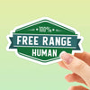 Free Range Human Stickers, Adventure Vinyl Decals: Small 3" - Water Bottle Size